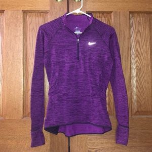 Purple Nike dri-fit tight 1/4 zip sz Xs